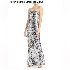 Bronx and Banco Silver Sequin Maxi Dress